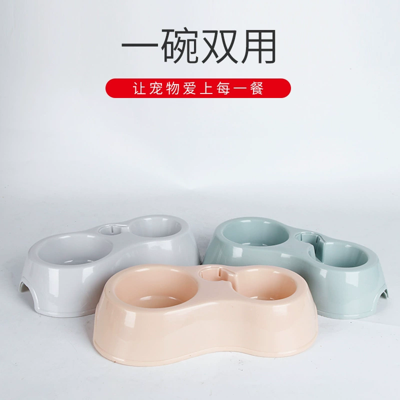 Портативная бутылка для воды двойного назначения миска для собак Автоматическая питьевая вода двойная миска для домашних животных миска для кошек пластиковая миска для еды зоотовары