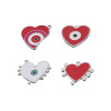 Red pendant heart-shaped, accessory stainless steel, mirror effect