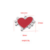 Red pendant heart-shaped, accessory stainless steel, mirror effect