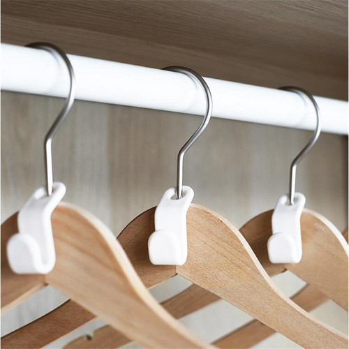 Home clothes hanger connection hook, fashionable clothes hanger buckle, thickened plastic, stackable buckle hook manufacturer