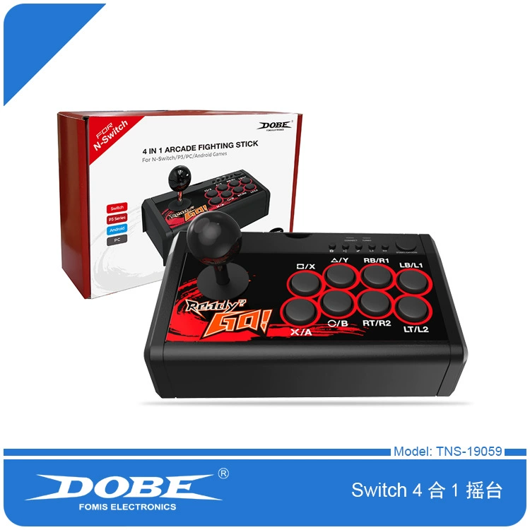 Контроллер геймпада 4-в-1 для Switch, аркадный боевой рокер, поддерживает PS3/PC/Android TNS-19059