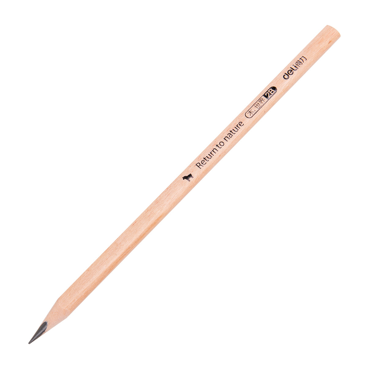 Deli papelería escritura lápiz 58117/58118 triángulo lápiz de madera HB/2B barril lápiz 50 piezas