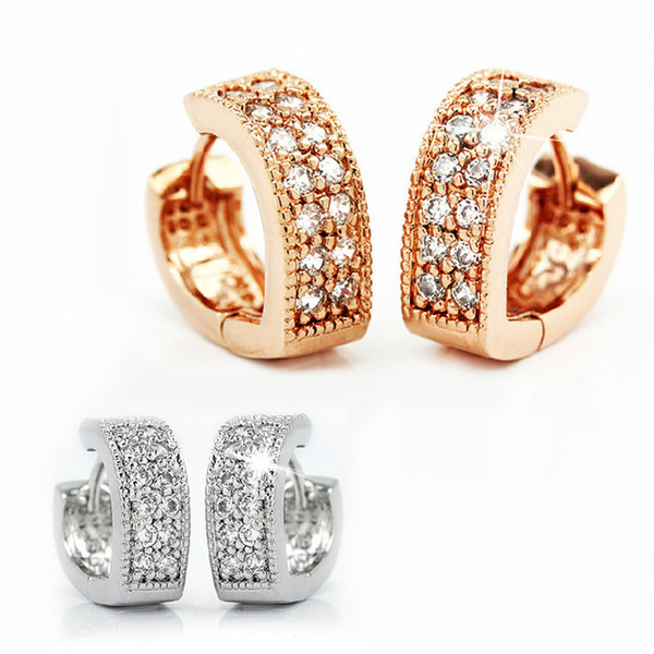 high-end fashionable design earrings with zircon