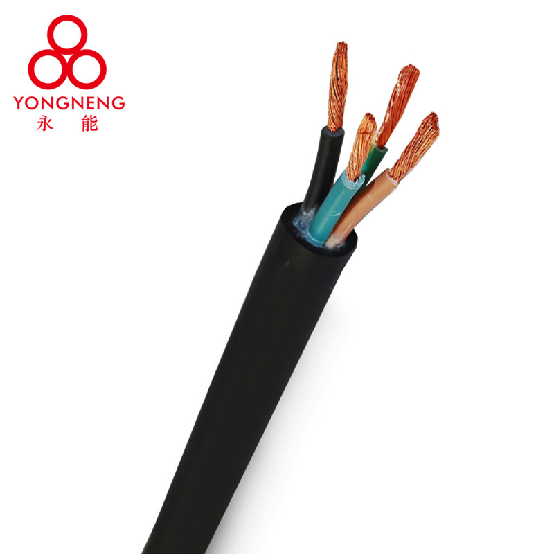 广东工厂现货YZW 4*0.75平方橡胶线 LED户外塔吊UFO灯防晒电源线