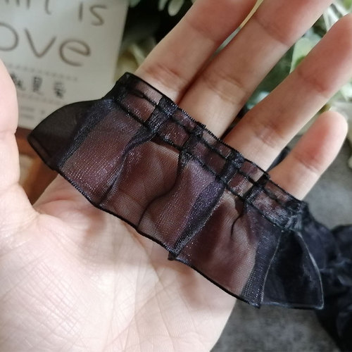 Japanese imported black baby dress lace edge skirt edge decoration curtain handmade lace DIY material