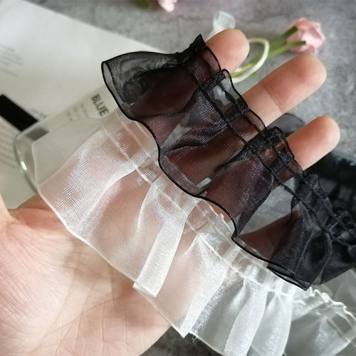 Japanese imported black baby dress lace edge skirt edge decoration curtain handmade lace DIY material