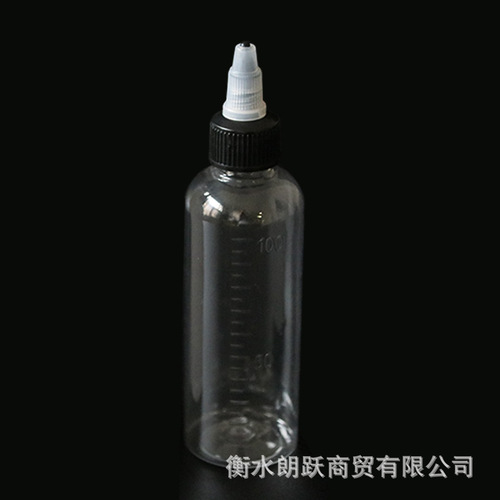 10/20/30/50/100ml graduated transparent PET plastic tipped gel rotating squeeze bottle for refilling