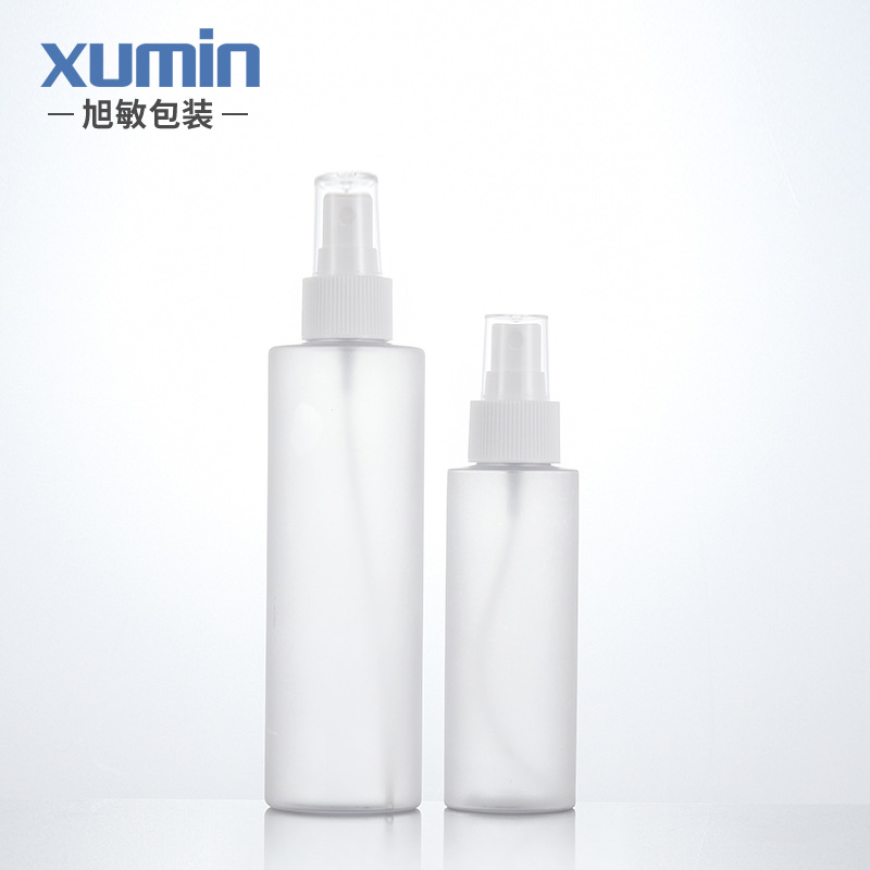 En stock botella de spray 100ML/200m helado hombro plano puro botella de rocío transparente aerosol pequeña cubierta botella vacía material de embalaje Xumin