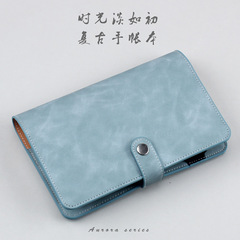 跨境專供a6小清新日系手賬本簡約搭扣現金預算活頁本便攜筆記本子