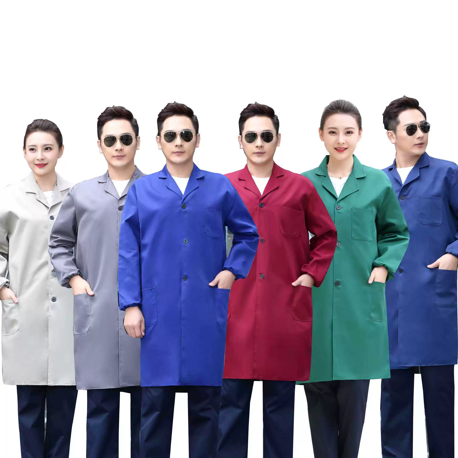 Защитное пальто, синее пальто, рекламная транспортная одежда на заказ, длинный пыленепроницаемый комбинезон, обработка камуфляжного пальто.