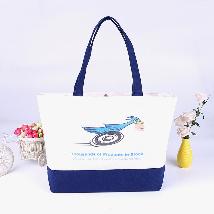 创意手提全棉帆布袋 有底无侧学生纽扣单肩包礼品棉布购物袋定 做