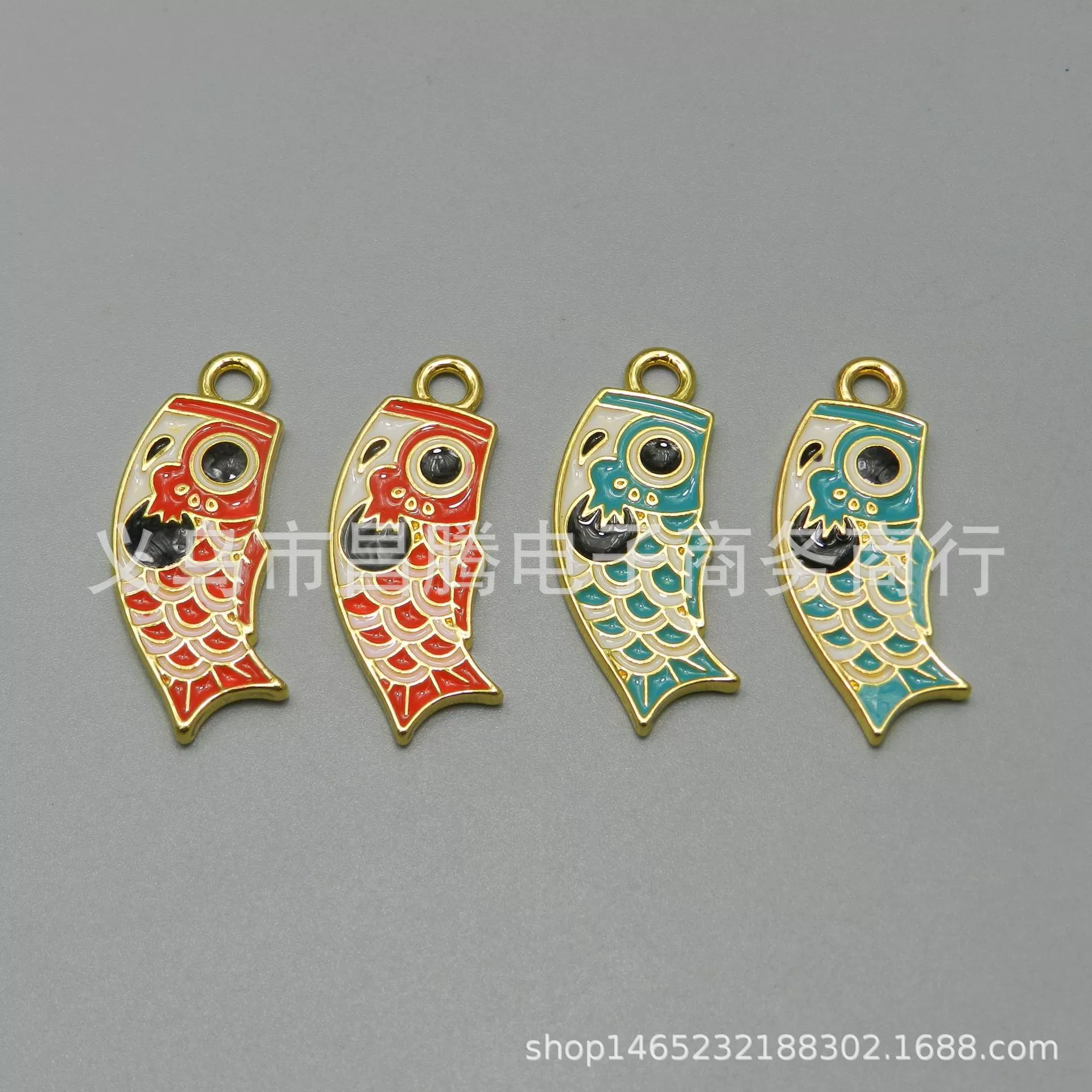 DIY японские ювелирные аксессуары цвет сохраняя флаг карпа капает масляный сплав маленький кулон ожерелье браслет кулон капает масло горячая распродажа