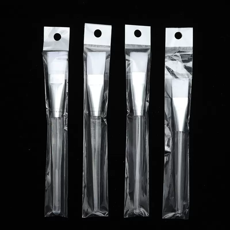 源头现货透明实心杆空心杆软毛尼龙毛面膜刷化妆刷美容面膜工具刷