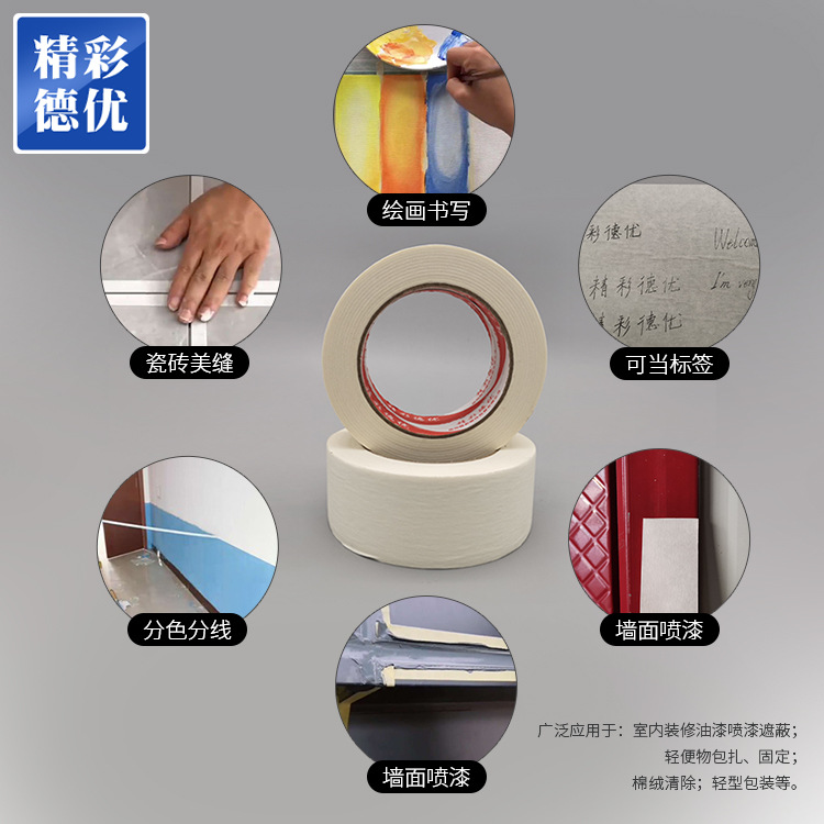 Cinta de papel de textura blanca, fuerte adherencia, no daña la pared, evita el pegamento de textura, cinta de papel de pintura en aerosol, papel de textura de arrugas al por mayor