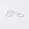 Golden ring, 750 sample gold, Japanese and Korean, simple and elegant design, pink gold, on index finger