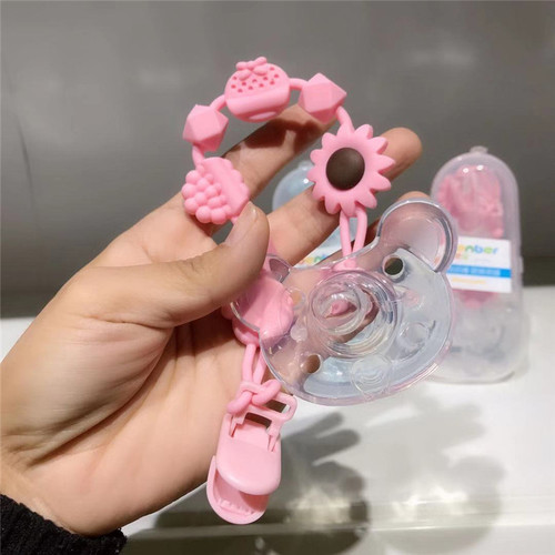 Bainbao infant and toddler cartoon pacifier with anti-lost pacifier chain baby comfort pacifier