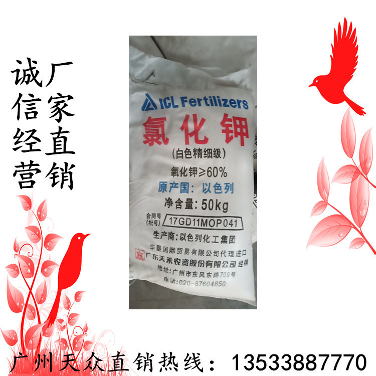 氯化钾 以色列 白色精细级 KCL  肥料级