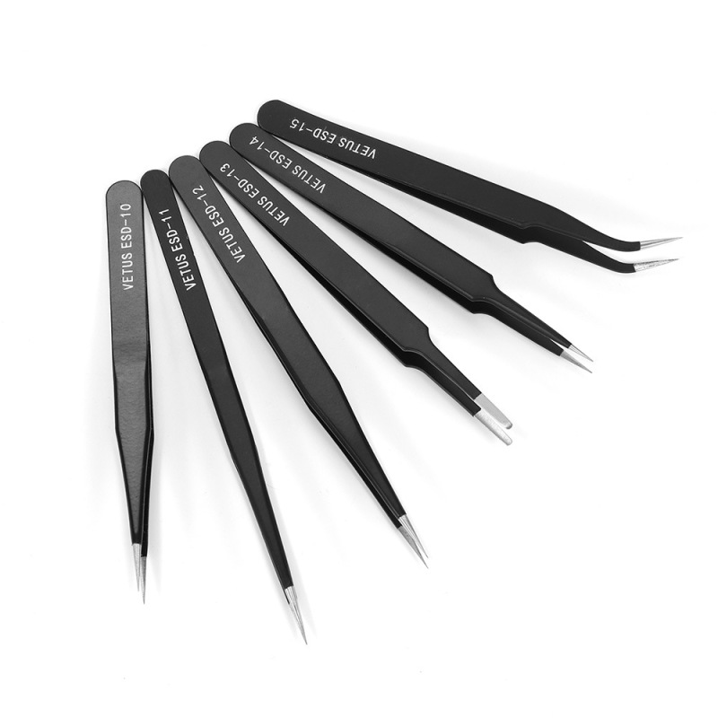 Anti-static stainless steel tweezers black precision tweezers independent packing beads rhinestone jewelry accessories tools Anti-static stainless steel tweezers black precision tweezers independent packing beads rhinestone jewelry accessories tools