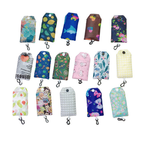 Shopping bag printed polyester storage bag Creative foldable shopping bag Direct factory supply