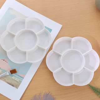 找工厂塑料梅花盒形 颜料调色盘 调色板 丙稀水彩水粉梅花调色盒