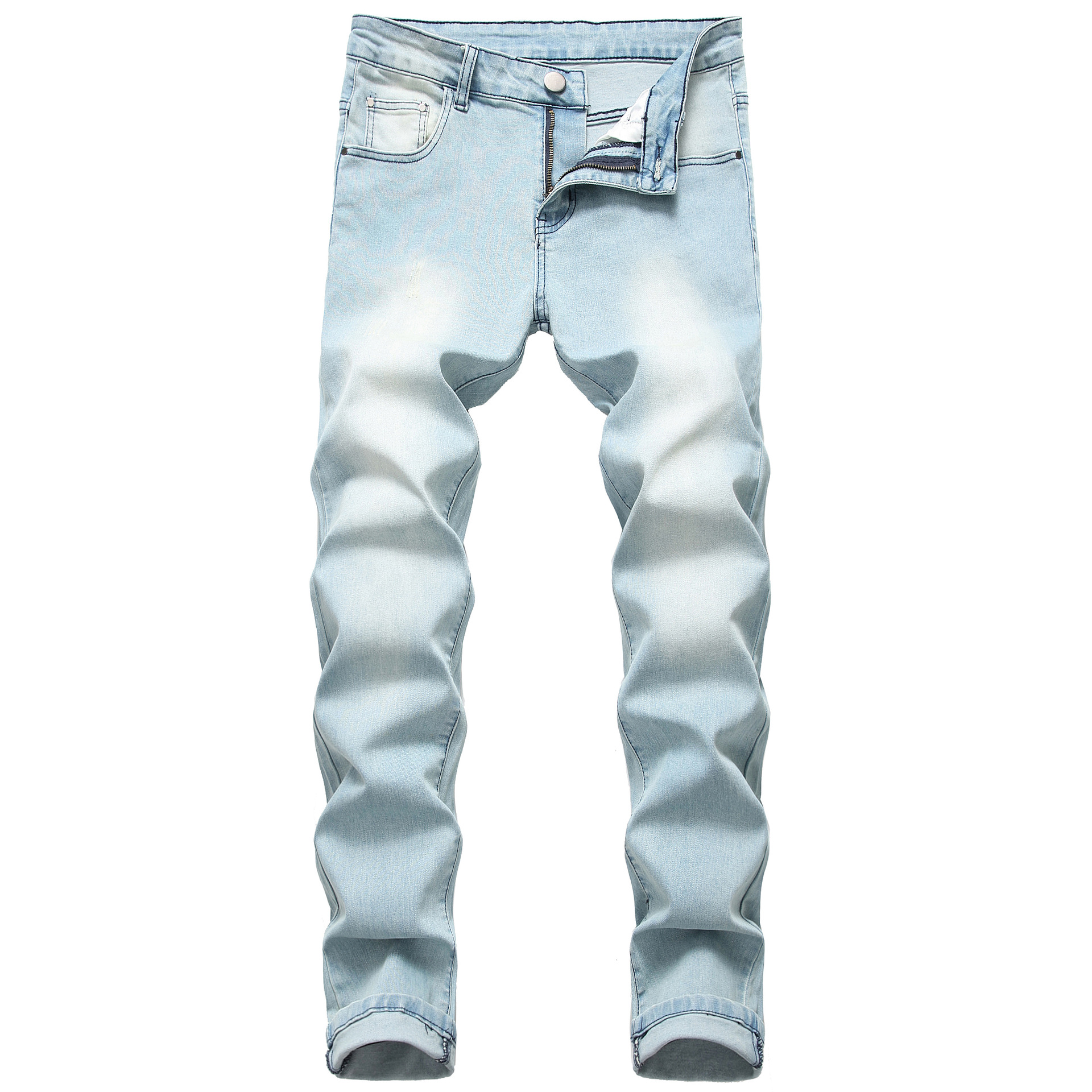 Cross-Border Hombres Stretch Slim fit nostálgico jeans slim fit casual Amazon Denim pantalones de los hombres