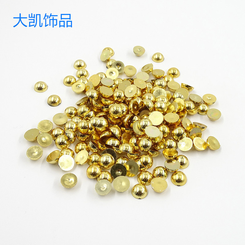 Gold silver semicircle imitation pearl flat bottom ABS semicircle Pearl does not fade diy nail gold and silver plating Pearl Gold silver semicircle imitation pearl flat bottom ABS semicircle Pearl does not fade diy nail gold and silver plating Pearl