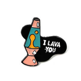 欧美动画短片lave熔岩 i lava you 火山熔岩滴油胸针饰品批发