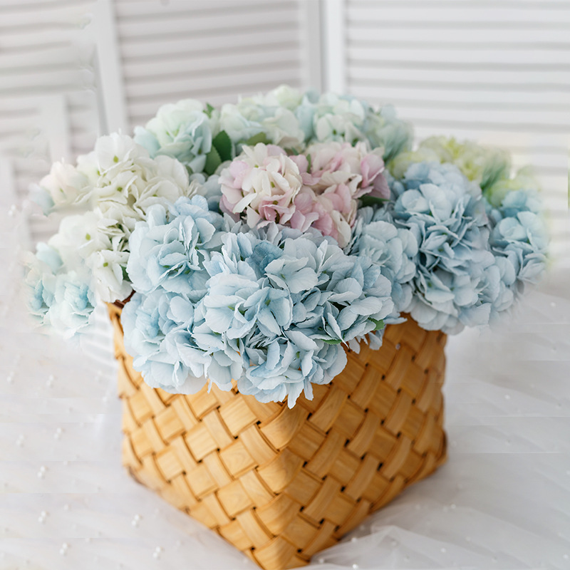 6 branches 8 colors fresh artificial hydrangea artificial flower bouquet silk flower home wedding hand decoration flower _voghion.com