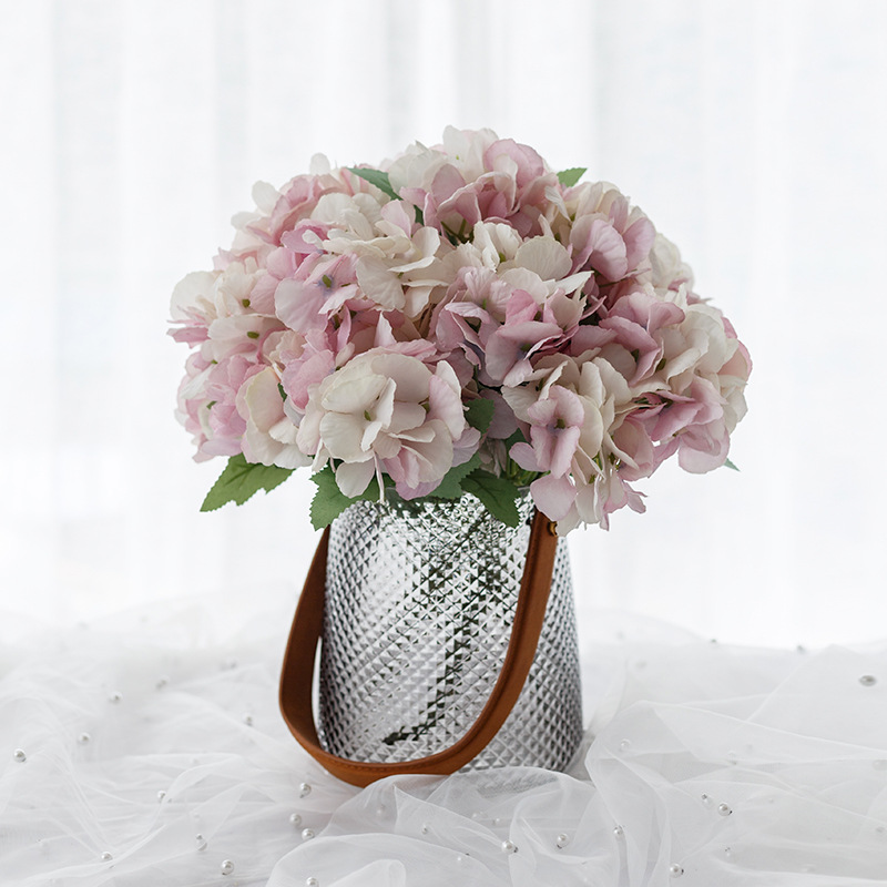 6 branches 8 colors fresh artificial hydrangea artificial flower bouquet silk flower home wedding hand decoration flower _voghion.com