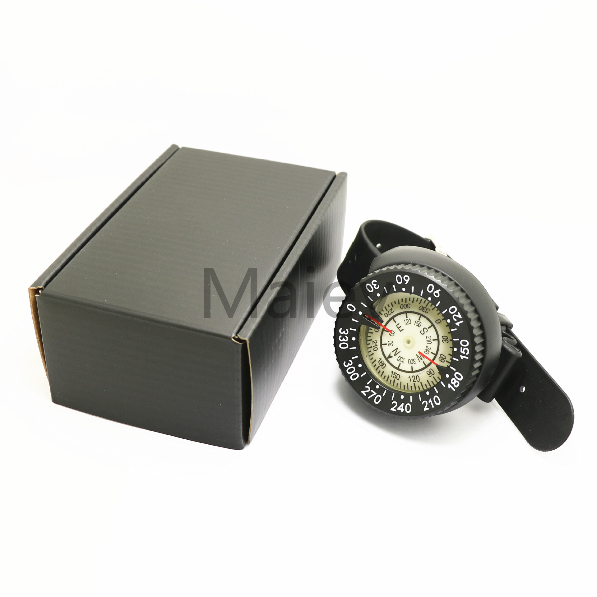 EBay Amazon brújula grande reloj de pulsera tipo fuerte magnético fluorescente dial resistente a la corrosión buceo 50 m