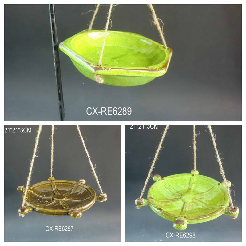 Horno de cerámica creativa para animales, comederos de cerámica para pájaros, comederos para pájaros de jardín, comederos para pájaros pequeños, suministros para mascotas de porcelana