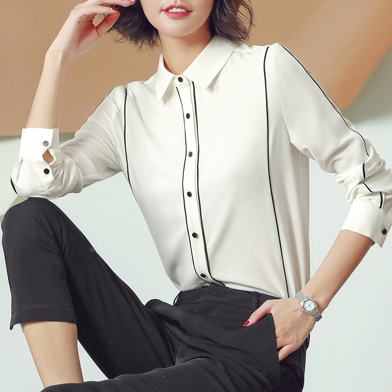 2026 Early Autumn New Style S180 Silk Shirt, Slim and Elegant Ol Intellectual Professional Long-Sleeved Shirt for Women 2026 Early Autumn New Style S180 Silk Shirt, Slim and Elegant Ol Intellectual Professional Long-Sleeved Shirt for Women