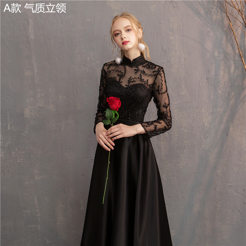 Vestido largo de dama de honor 2026, ajustado, de manga larga, para coro, banquete, graduación, grupo de hermanas, vestido de noche entallado, vestido de hada. image 15