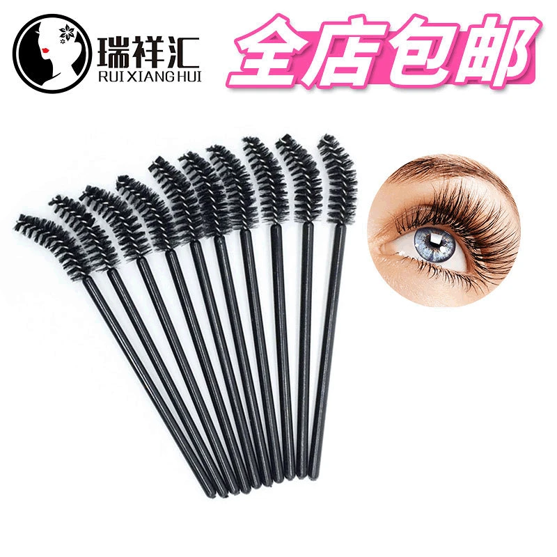 Disposable Lash Brushes (Curved Spoolie), Single-Use Mascara Wands, Assorted Handle Colors