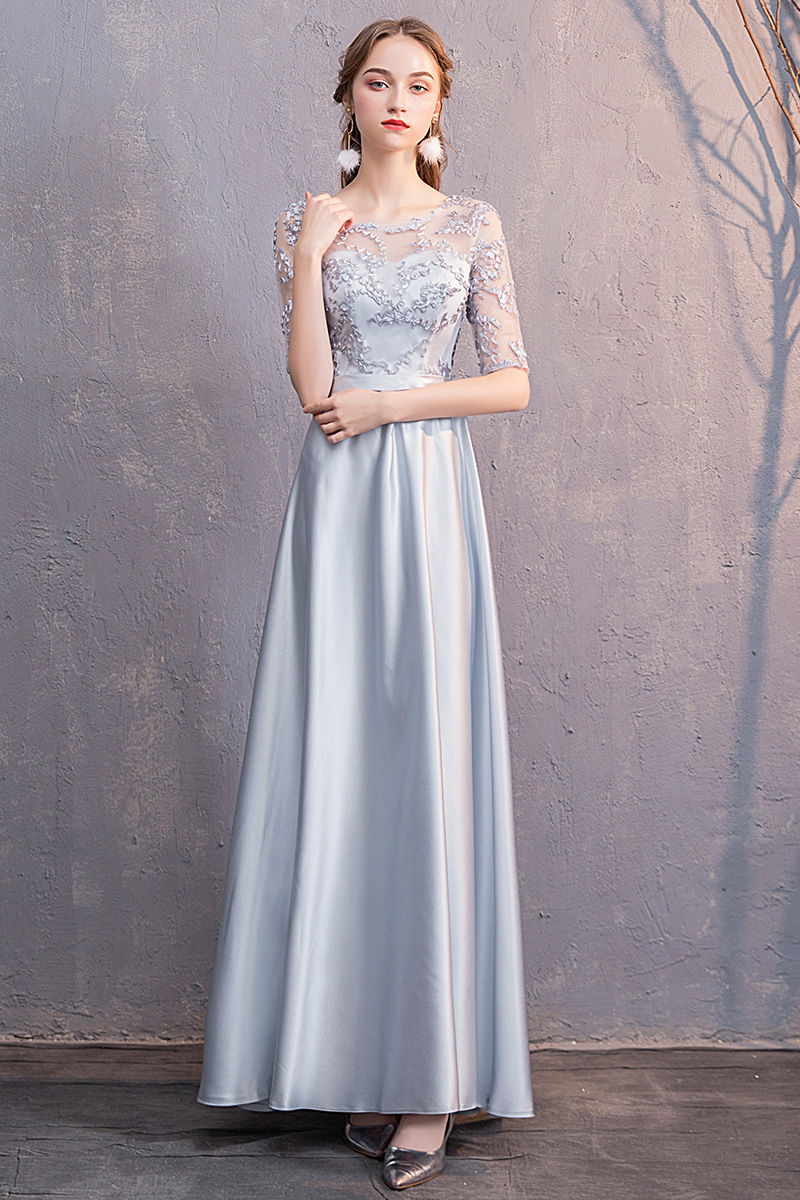 Vestido largo de dama de honor 2026, ajustado, de manga larga, para coro, banquete, graduación, grupo de hermanas, vestido de noche entallado, vestido de hada. image 16