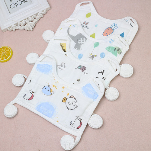 9-layer thickened waterproof bib bib newborn strapped bib saliva towel double-sided