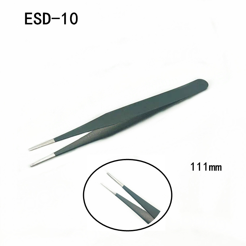 Precio bajo cabeza roma ESD pinzas de acero inoxidable cabeza redonda cabeza plana nie conjunto combinación desmontaje electrónico herramienta de reparación