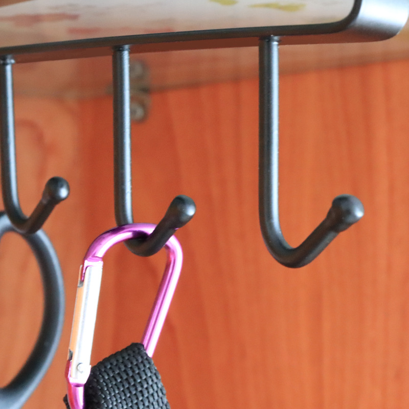 Gancho de cocina rack gabinete colgando sin costuras de uñas de hierro colgando bufanda armario de almacenamiento en rack partición organizador de rack