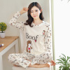 Autumn pijama, trousers, cartoon winter set, long sleeve, plus size