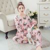 Autumn pijama, trousers, cartoon winter set, long sleeve, plus size