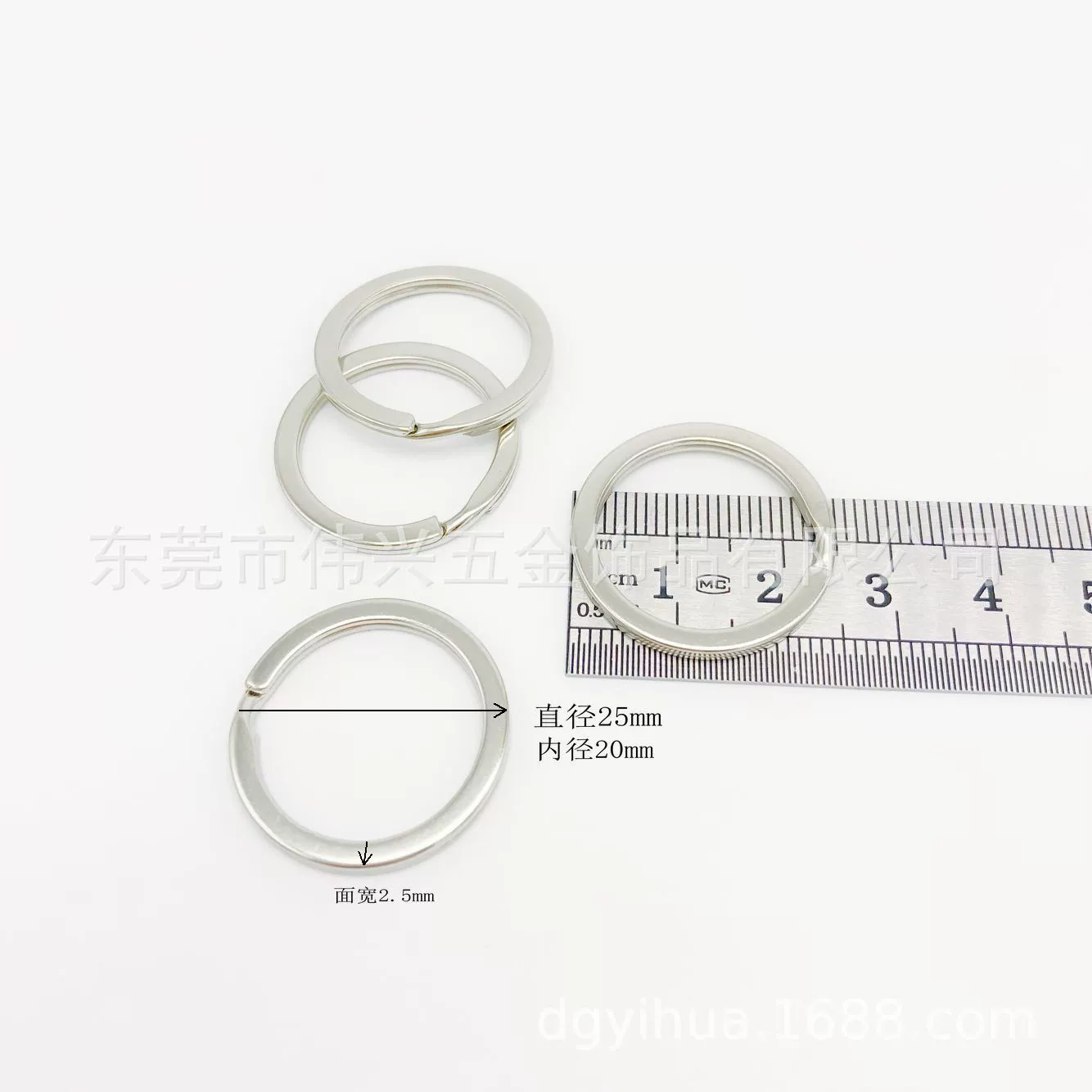 Завод в наличии брелок плоское кольцо из нержавеющей стали 304 брелок плоское двойное кольцо внешний диаметр от 15 до 40 мм