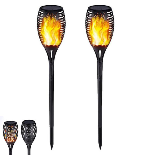Wholesale cross-border flame light Amazon solar light 96LED outdoor rainproof lawn torch light garden light