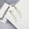 Fashionable universal earrings with tassels, simple and elegant design, flowered