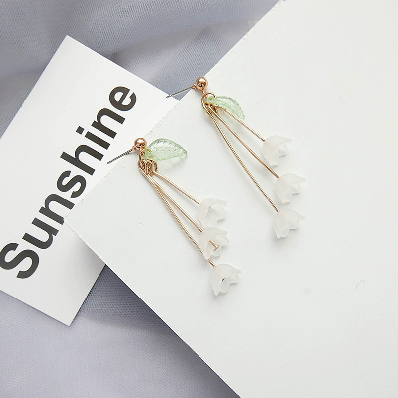 Модные серьги, floral tassel гвоздики и подвески, простой элегантный дизайн, 5 см