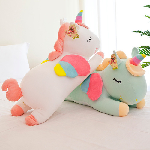 The same creative angel unicorn doll, cute rainbow pony plush toy, girl heart doll