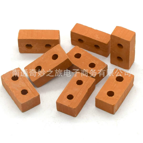 1 to 12 red brick 2 holes (3*1.5*1 cm)