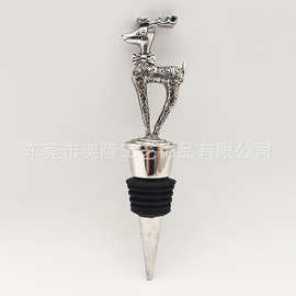 圣诞麋鹿红酒塞 合金麋鹿洋酒酒塞 厂家直销酒具礼品圣诞酒塞