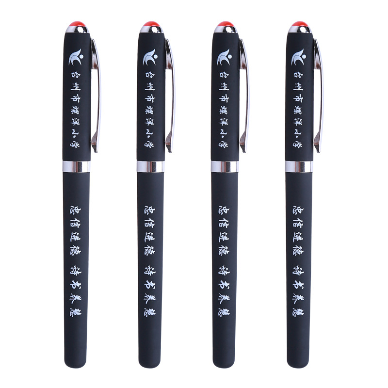 Gran capacidad pluma de oficina estudiante caligrafía pluma de gel pluma de publicidad logotipo personalizado Conferencia personalizado 0,5 M bala negra