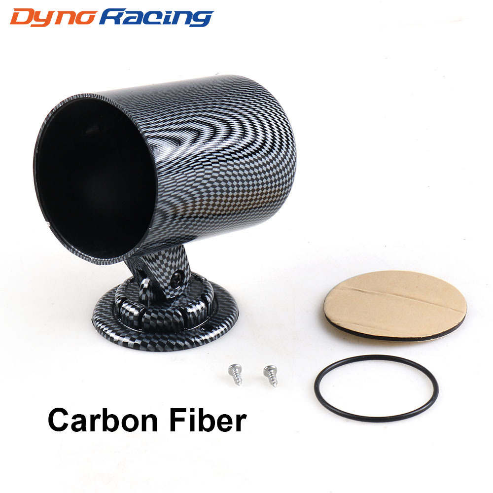 Universal Car Modified Carbon Fiber Instrument Frame 52mm Universal Single Hole Meter Cover (automobile instrument) - carbon-fiber