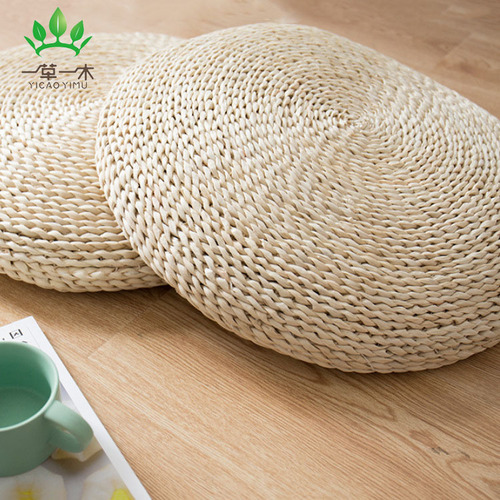 Straw futon mat, corn husk seat cushion, bay window mat, straw mat, futon seat cushion, hand-woven seat cushion, tatami mat
